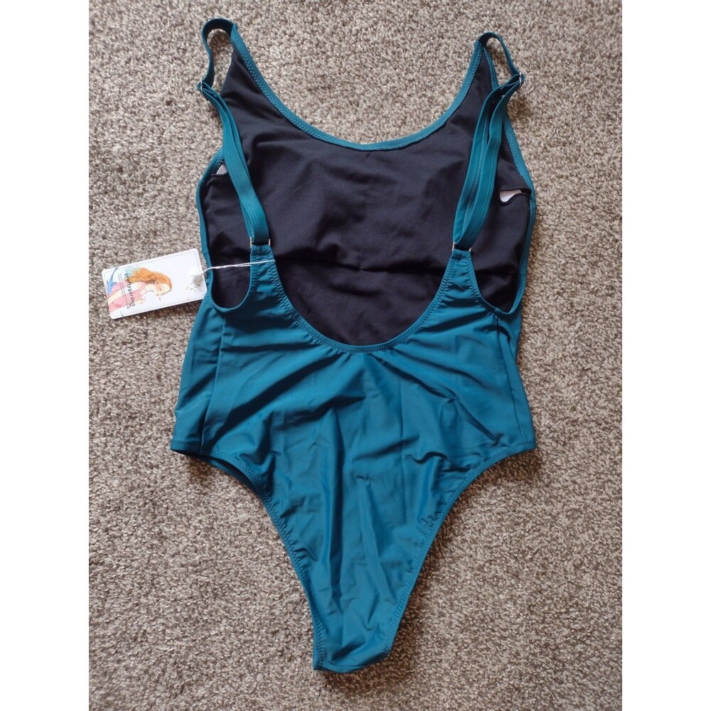 NEW! Women's Prettygarden Green One Piece Swimsuit, Bathing Suit, Size Medium - Picture 3 of 4